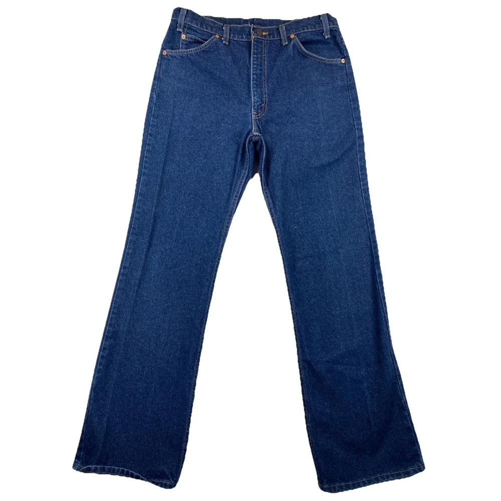 Levi's Men's 517 Orange‎ Tab Denim Blue Jeans 36x31 (Actual 34x31) Vintage USA